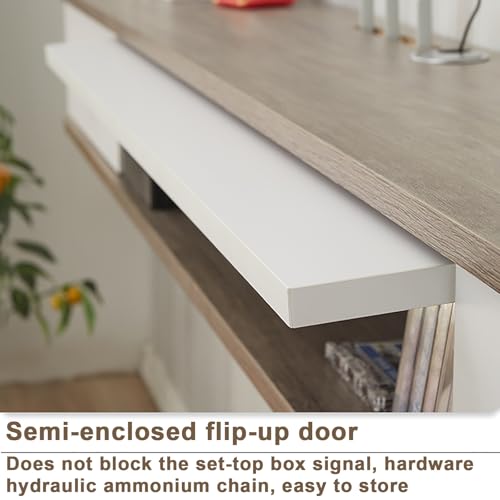 Support TV flottant en bois avec tiroirs de rangement chic