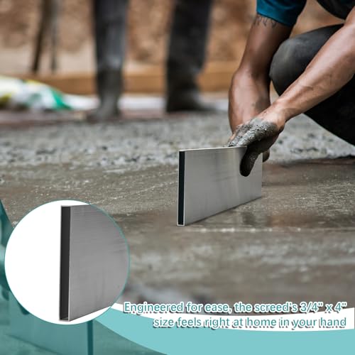 6 Pcs Tile Screed Sets 3/4" x 4" x 1.5', 2', 2.5', 3', 4' and 6' Length Aluminum Alloy Concrete Tile Screed Board, Ideal Tool for Leveling and Precise Flatwork - Image 3