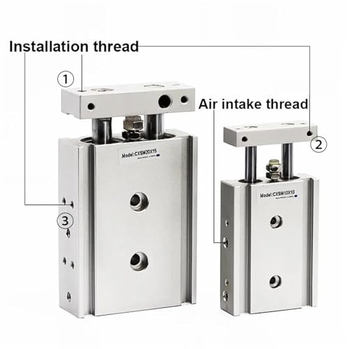 Vérin pneumatique CXSM15 double effet avec course 30mm guide