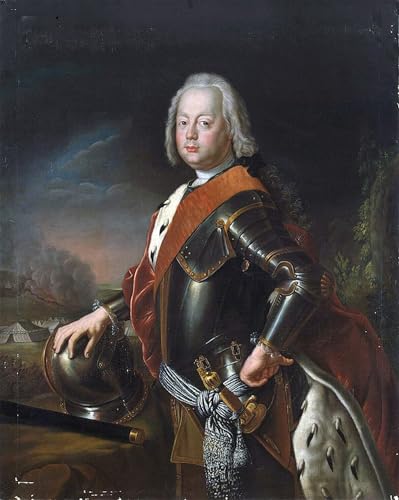 Impresión de lienzo premium de 60x90cm con retrato histórico de Antoine Pesne