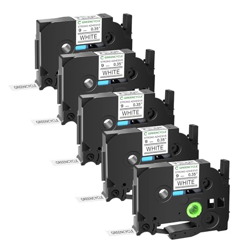 5 Pack TZe-S221 Compatible for Brother P-Touch Extra Strength Label Tape
