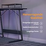 Cubiker Gaming Tisch 120x120x75cm, Schreibtisch mit Monitorständer, Eckschreibtisch, Gaming Schreibtisch L Form, Computertisch, Schwarz – Bild 5