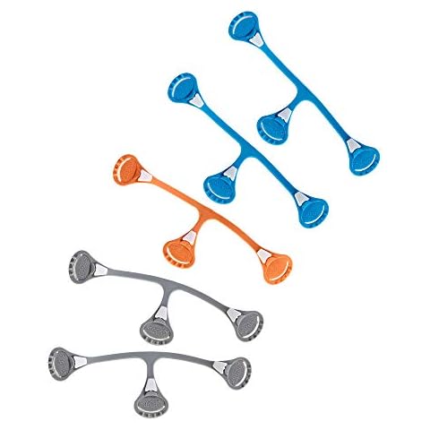 [Neutral 5 pack] Snappi Cloth Diaper Clips | Replaces Diaper Pins | Use with Cloth Prefolds and Cloth Flatfolds Cover