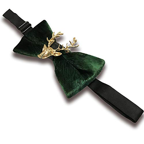 Cangron Men Christmas Green Pre-Tied Reindeer Bow Ties Adjustable Bowties Brs1Lv #TOP1