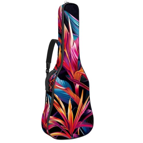 Housse guitare acoustique tropicale imperméable avec double poche et bretelles