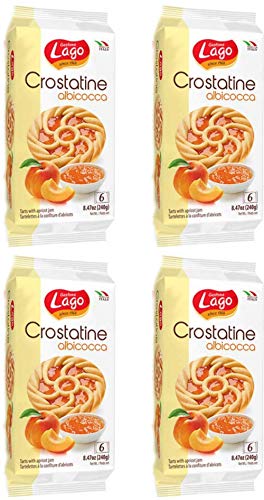 Gastone Lago Crostatine All'Albicocca Apricot Cream Trats 24 Tarts Total