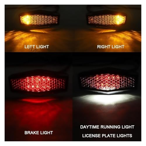 Luz Trasera Universal para Dirt Bike y ATV con Intermitente LED 6