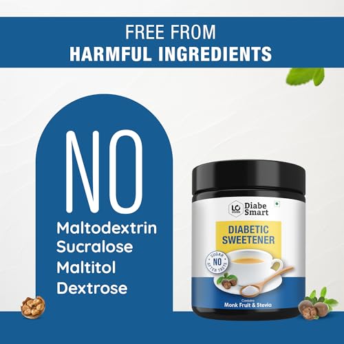Image of DiabeSmart Diabetic Sweetener (2 X 200G)| With Monkfruit And Natura Stevia Sugar Free Powder||No Maltodextrin, No Sucralose| Made For Diabetes| Zero Calories No Aftertaste Ultra Low Gi Diabetic Sugar