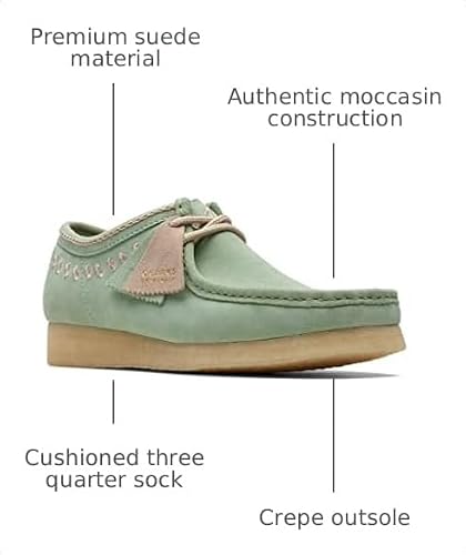 Clarks Mens Originals Icon Wallabee Bright Blue | 26170534, Green Embroidery, 11.5