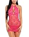 Avidlove Women Babydoll Lingerie Lace Chemise Halter Nightwear Teddy Dress Rose Red...