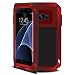 Galaxy S7 Edge Case,Tomplus Armor Tank Aluminum Metal Shockproof Military Heavy Duty Protector Cover Hard Case for Samsung Galaxy S7 Edge (Red)