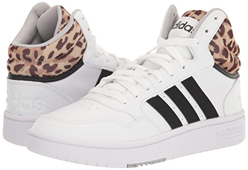 Adidas Women's Hoops 3.0 Mid Basketball Shoe, Ftwr White/Core Black/Grey Two, 7.5 #TOP7