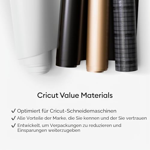 Cricut Vinylfolie für Plotter im Vorteilspack | 100 Blatt | 30,5 cm x 30,5 cm | Selbstklebende, permanente Plotterfolie für alle Cricut Schneidemaschinen | Sortenpaket