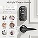 VCHOO Keyless Entry Door Lock with Keypad- Auto Lock - Easy Installation, Anti-Peeping Password- Smart Deadbolt Lock for Front Door with 2 Keys, Black