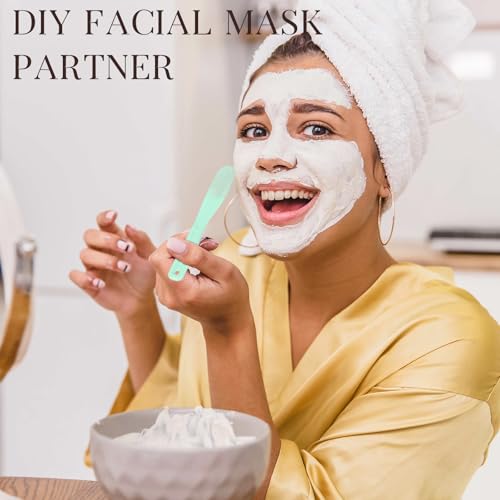 Qianyu 6Pcs Large Makeup Scoops Spatulas Plastic Cosmetic Spatula Face Mask Spoon Stick Applicator Beauty Spa Facial Skin Care Tools for DIY Cream Lotions Moisturizers Mixing and Sampling