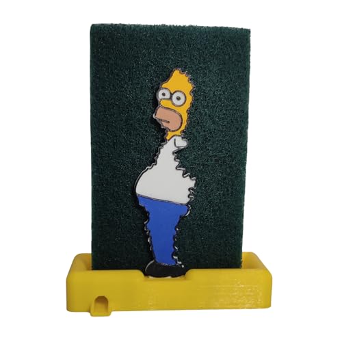 La Mejor Selección de Decoración original los mejores 10. 43 Homero Simpson Porta Esponja de Cocina, Soporte de limpieza de cocina,Decoración Para Hogar, Accesorio Fregadero, Escurridor Cocina, Impresión 3D. Drenaje para Fregadero, Noedec...