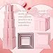 Cholemy 5 Pcs Square Nesting Boxes Decorative Gift Boxes with Lid and Ribbon Assorted Sizes Wrap for Valentine’s Day, Engagement, Anniversary, Birthday, Bridal Shower Party Gifts(Pink)
