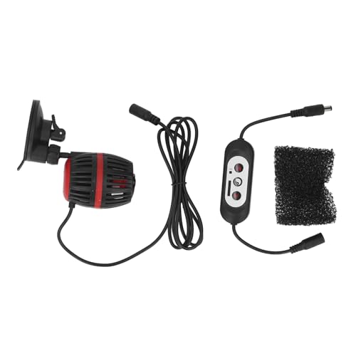 Aquarium Circulation Pump Variable Frequency Quiet Submersible Wave Maker Pump for Fish Tank (Black)