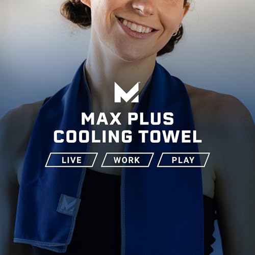 MISSION Max Plus Cooling Towel- Soft, Durable Microfiber – Cools Up to 3 Hours – UPF 50 Sun Protection – Machine Washable