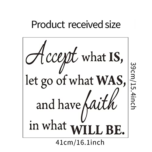 Boodecal Accept What Is Let Go Of What Was And Have Faith Inspirational Wall Decals Quotes Word Wall Sticker Quotes Motivational Wall Decal Office Study Room Inspirational Wall Art Sticker Vinyl Wall Mural Paint Decors 16.1 In X 15.4 In #TOP4