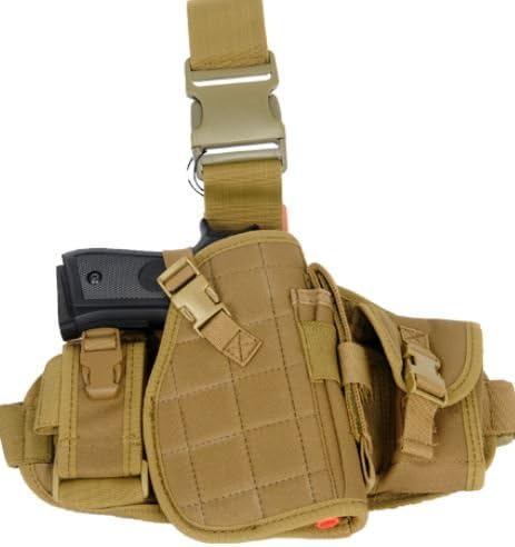 Lancer Tactical MOLLE Platform Drop Leg Airsoft Gun Holster - CA-324 series (TAN)
