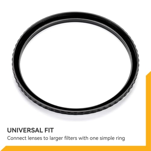 Anillo Adaptador NiSi Brass Pro de 49 mm a 58 mm, Paso Superior para Filtros de Lente, Aleación de Latón con Acabado Mate Negro para Reducir Reflejos, Fresado CNC para Instalación Suave miniatura 2