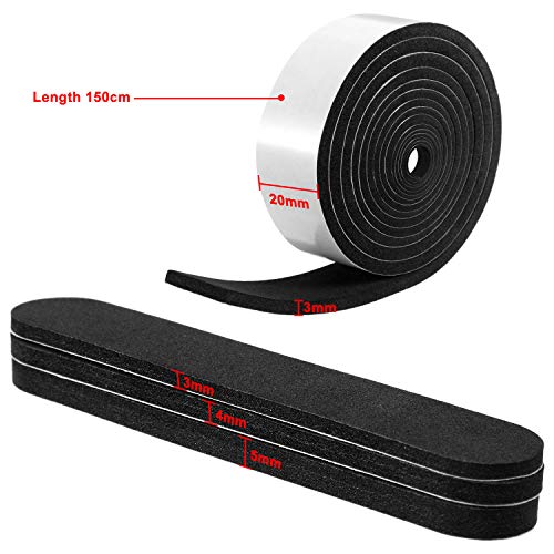 Outus 23 Pcs Hat Size Reducer Foam Tape Self Adhesive,White+Black - Additional View