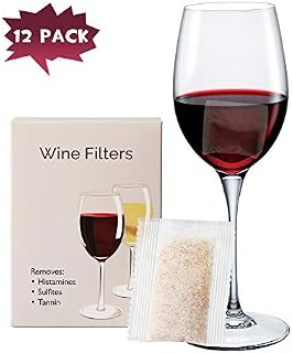 YARKOR Wine Filter Can Stops Red Wine Headaches Nausea (12 Packs), Wine Allergy