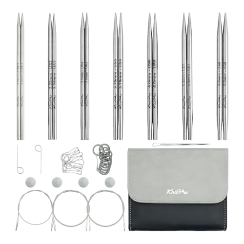 KnitPro Stelo Midi Special Interchangeable Needle Set 4 (10cm) | 7 US Sizes (2.5 to 8)