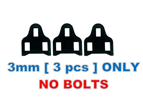 Good Vibration Leg Length Discrepancy Shimano SPD-SL Road Bike Pedal Cleat Spacer Shim (Black, 6mm [ 6pcs ] with Bolts) - Thumbnail 2