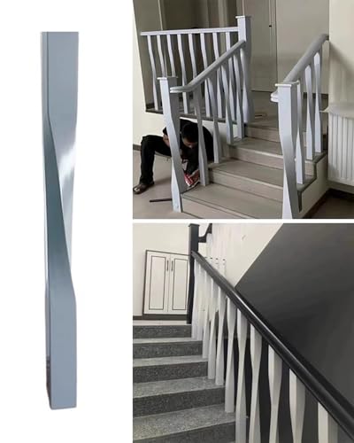 Balustres décoratifs en bois gris pour sécuriser le porche de maison