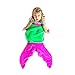 Blankie Tails Mermaid Tail Blanket for Toddlers - Toddler Fleece Blanket That Lets Feet Fit Into The Tail - Perfect Pink and Green Toddler Blanket for Girls