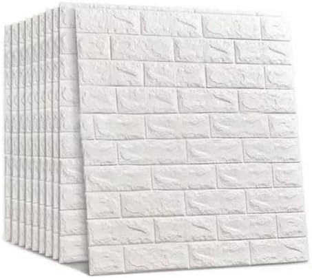 KIT 20 Placas Tijolinho 3D 70X77cm Revestimento Papel de Parede A...