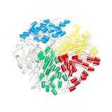 WHAMVOX 500 Stück LED Licht Emittierende Dioden Farben Je Energiesparende Elektronik Bauelemente für Modellbau Beleuchtung und Bastelprojekte