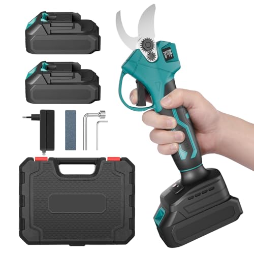 Geevorks Tijeras de Podar Eléctricas, 2 Baterías 2000mAh, Corte 30mm