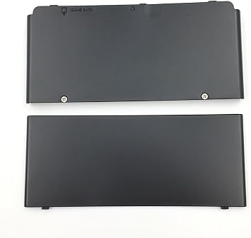Upper Back Faceplate Cover Plates Top Bottom Case Shell for New 3DS Version (Black)