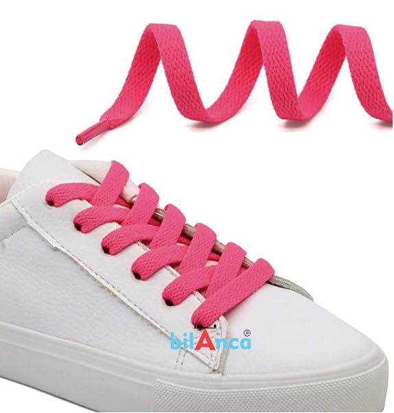 Image of 2 PAIRS Flat Shoe laces 48 Inches Wide Shoelaces for Athletic Running Sneakers Sports Shoes Boot Laces Strings (2 Pairs)
