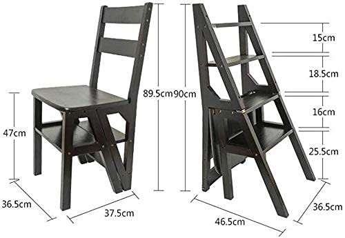 Taburete escalera plegable de madera para evitar caídas en casa 4