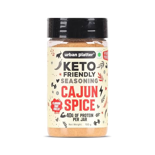Image of Urban Platter Keto-friendly Cajun Seasoning, 100g (High-Protein, Crafted with Nutritional Yeast & Yeast Protein, Bold Louisiana-Style Spice Blend)