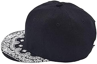 QHFHULV Unisex Snapback Hat, Flat Bill Brim Cool Hats,Adjustable Visor Baseball Cap for Men Women