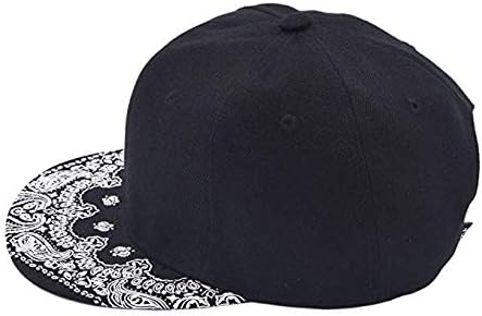 QHFHULV Unisex Snapback Hat, Flat Bill Brim Cool Hats,Adjustable Visor Baseball Cap for Men Women