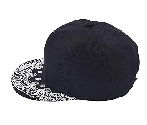 Image of Quanhaigou Floral Flower Hawaiian Cotton Adjustable Snapback Hats Men's Women's Hip-Hop Flat Bill Baseball Caps