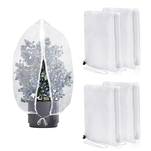 4 Packs of Plant Protection nets with Zipper, 100 x 100 cm, Used for Bird and Insect Garden nets, Garden Fruit Tree nets, pest barriers, Tomato Protective Covers, Fruit Tree Plant nets by PACIOCEAN - Used condition - CA$18.33