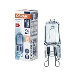 Osram Halopin, speciale lampadina per forno, alogena, con attacco G9, da 230 V, 25 W, utilizzata da Bosch, Neff, Siemens, De’Longhi, Fagor, Ocean: per elettrodomestici da cucina e forni a microonde, resistente alle alte temperature, * vedere nota