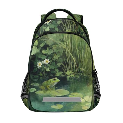 Fog in Pool Kid's Elementary Middle School Backpack for Son Daughter, Age 6-12 Back to School Backpack Bookbag Schoolbag for Boys Girls