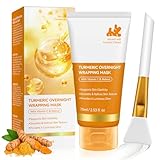 Mascarillas Nocturna De Colágeno De Cúrcuma, Mascarillas de colágeno de noche de aplicación y desprendimiento, para una piel radiante - 75 ml