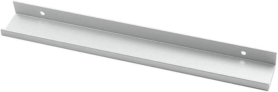 11.8 Inch Silver Finger Pulls 6Pcs, 8.82 Inch Hole Spacing, Aluminum Alloy Edge Pulls Furniture Handle, Back Mount Concealed Handles for Cabinets, Cupboard, Drawer, Dresser, Wardrobe