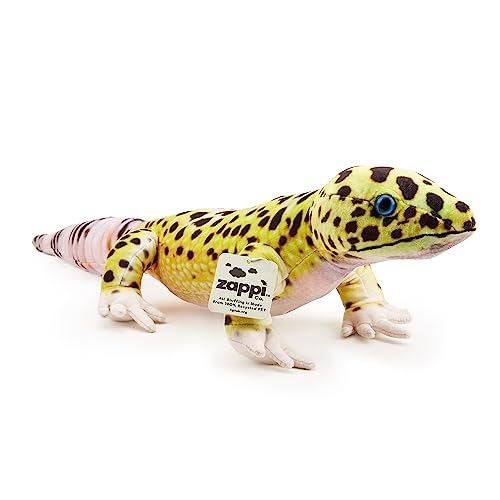 Zappi Co Kinder's Weiches Kuscheliges Plüschtier - Perfekte weiche Spielgefährten für Kinder im bedruckten Stil (65cm Länge) (Leopardgecko)