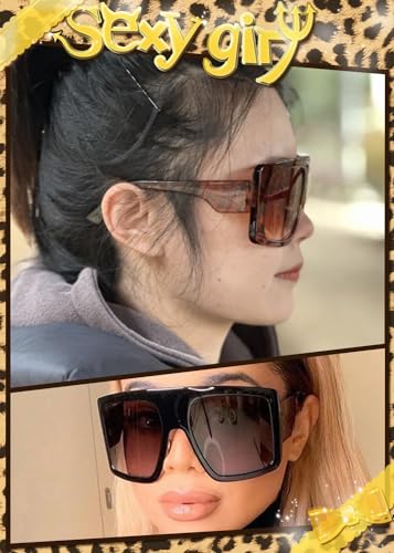 3-Pack Y2K Square Sunglasses UV400 for Women Men, Retro Shades Beach Party Daily4