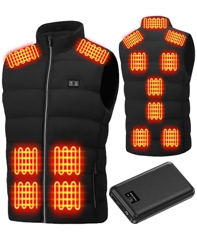 Electric Heated Vest for Men: Womens Heating Vest with 16000mah Battery Pack - Winter Warming Heated Hunting Jacket